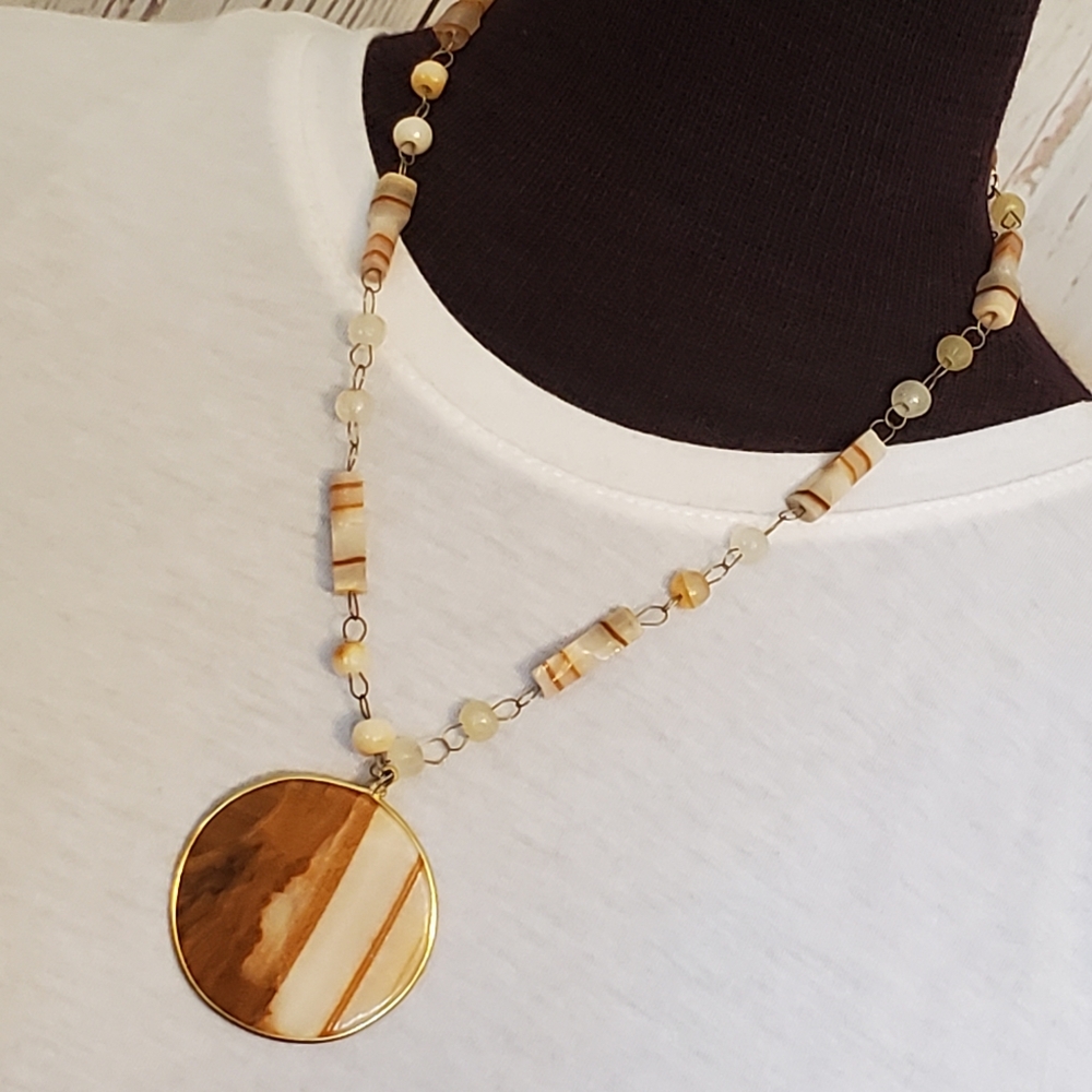 Vintage Brown and Gold Necklace